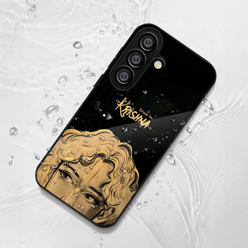 Samsung Galaxy A36 5G Premium Acrylic Shockproof Glass Back Case (Trust In Krishna)