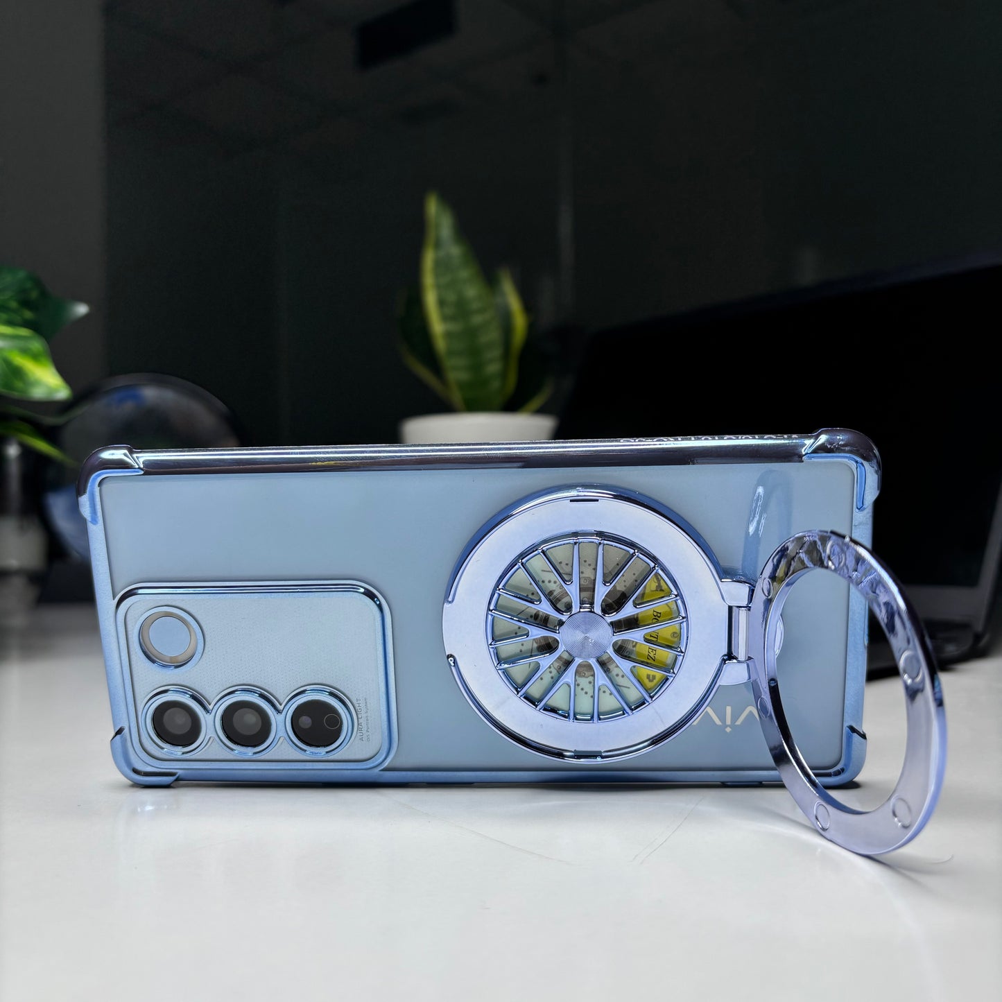 Vivo V27/V27 Pro 5G Premium Stress Buster Wheel Rotating Shockproof Airbags Case