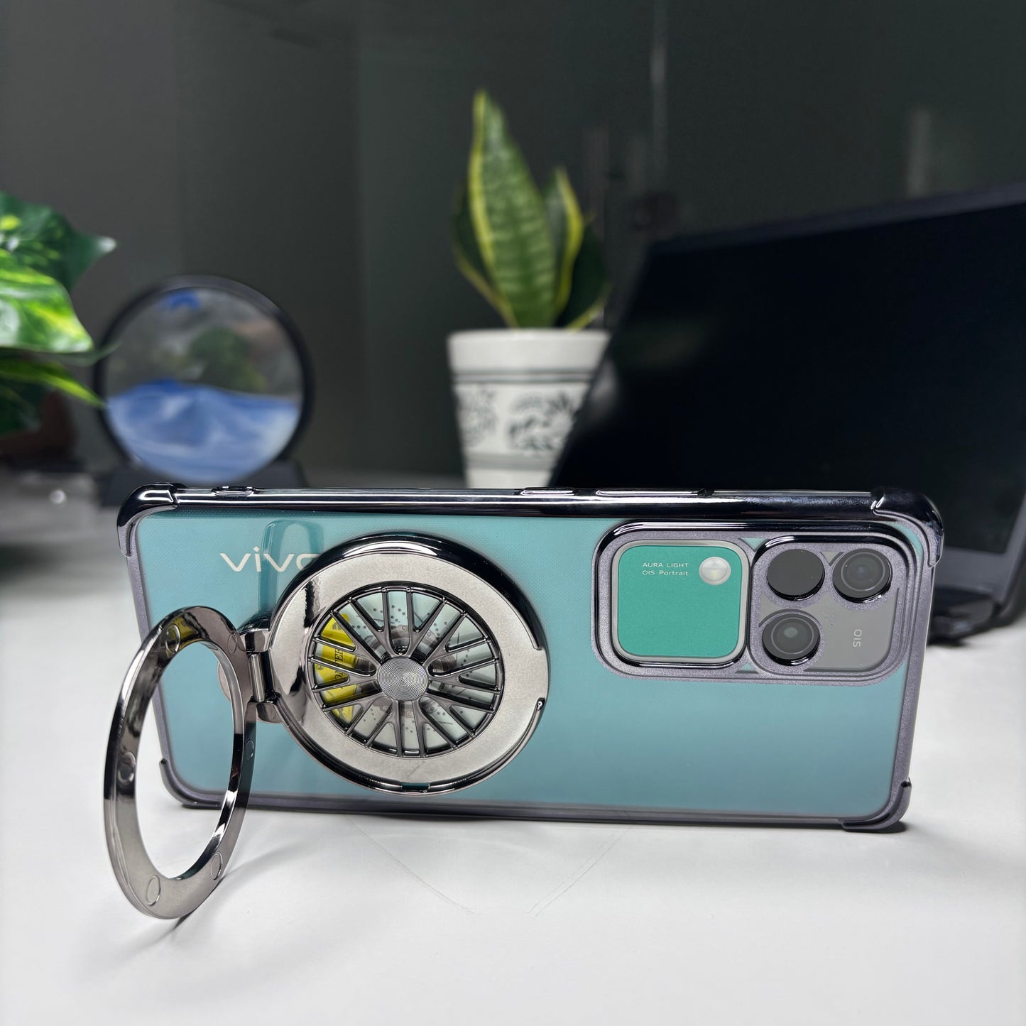 Vivo V30 Pro 5G Premium Stress Buster Wheel Rotating Shockproof Airbags Case