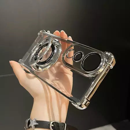 Vivo V40e 5G Original Luxury Magnifier Ring Stand Shockproof Airbags Corner Case