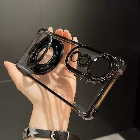 Vivo V40e 5G Original Luxury Magnifier Ring Stand Shockproof Airbags Corner Case