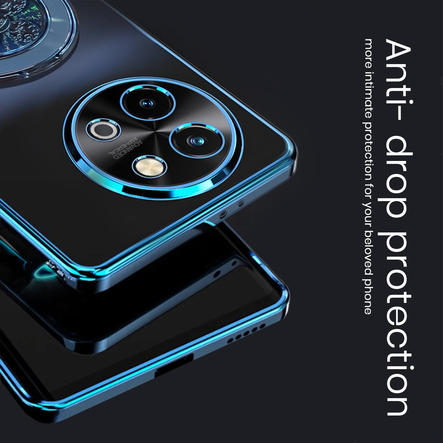 Vivo Y58 5G Electroplating Reflective Fidget Rotating Back Case