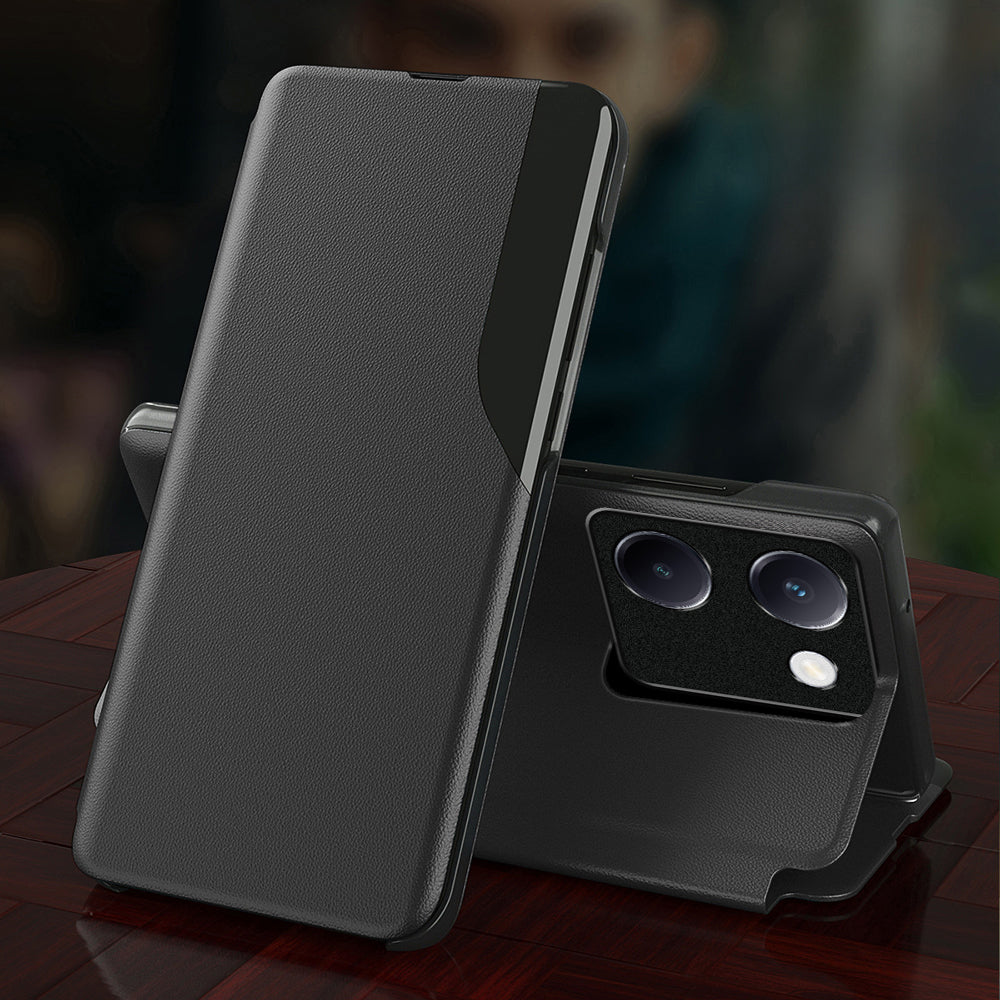 Vivo Y200 Pro 5G Luxury Half Window Leather Flip Case