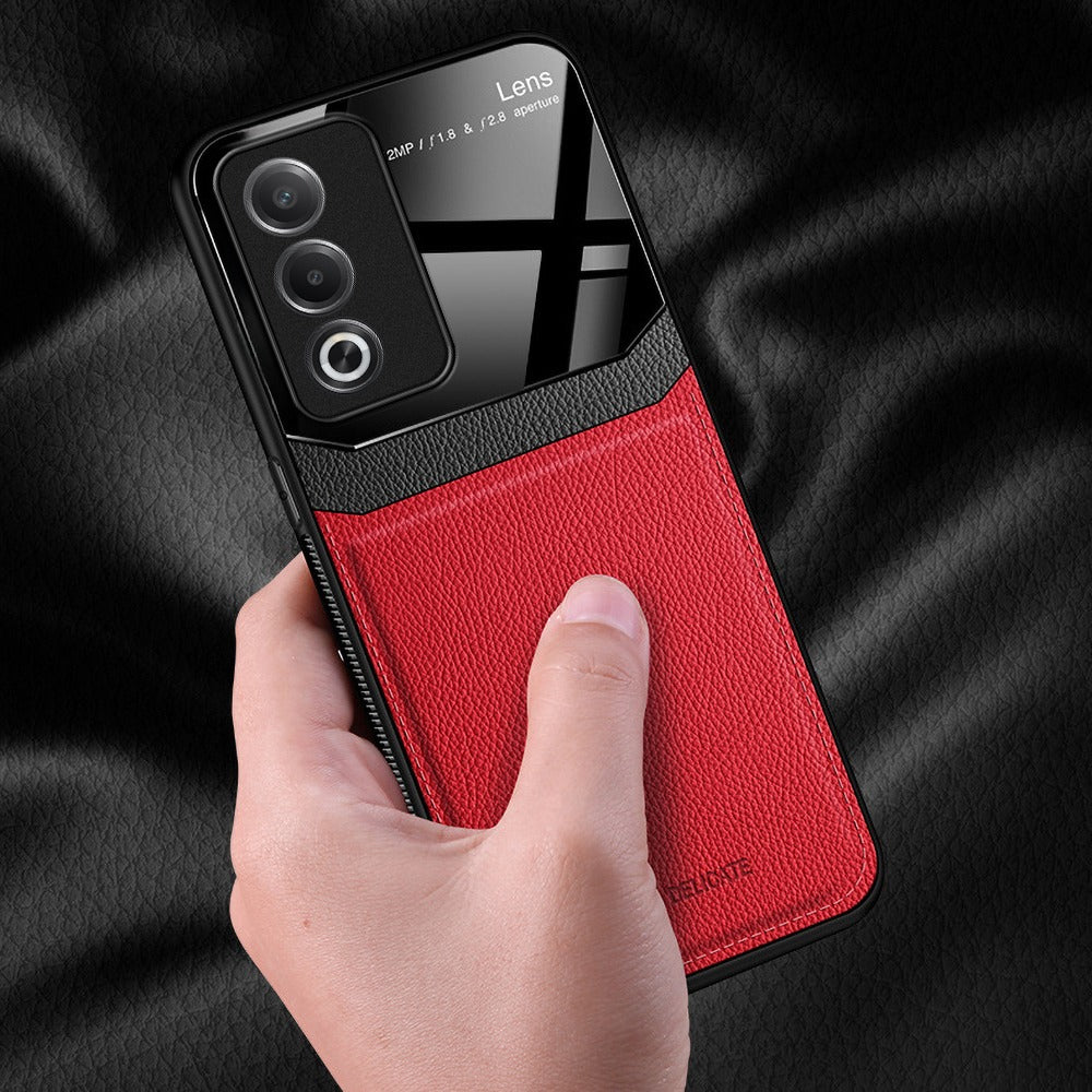 Oppo A3 Pro 5G Premium Leather Lens Protective Case