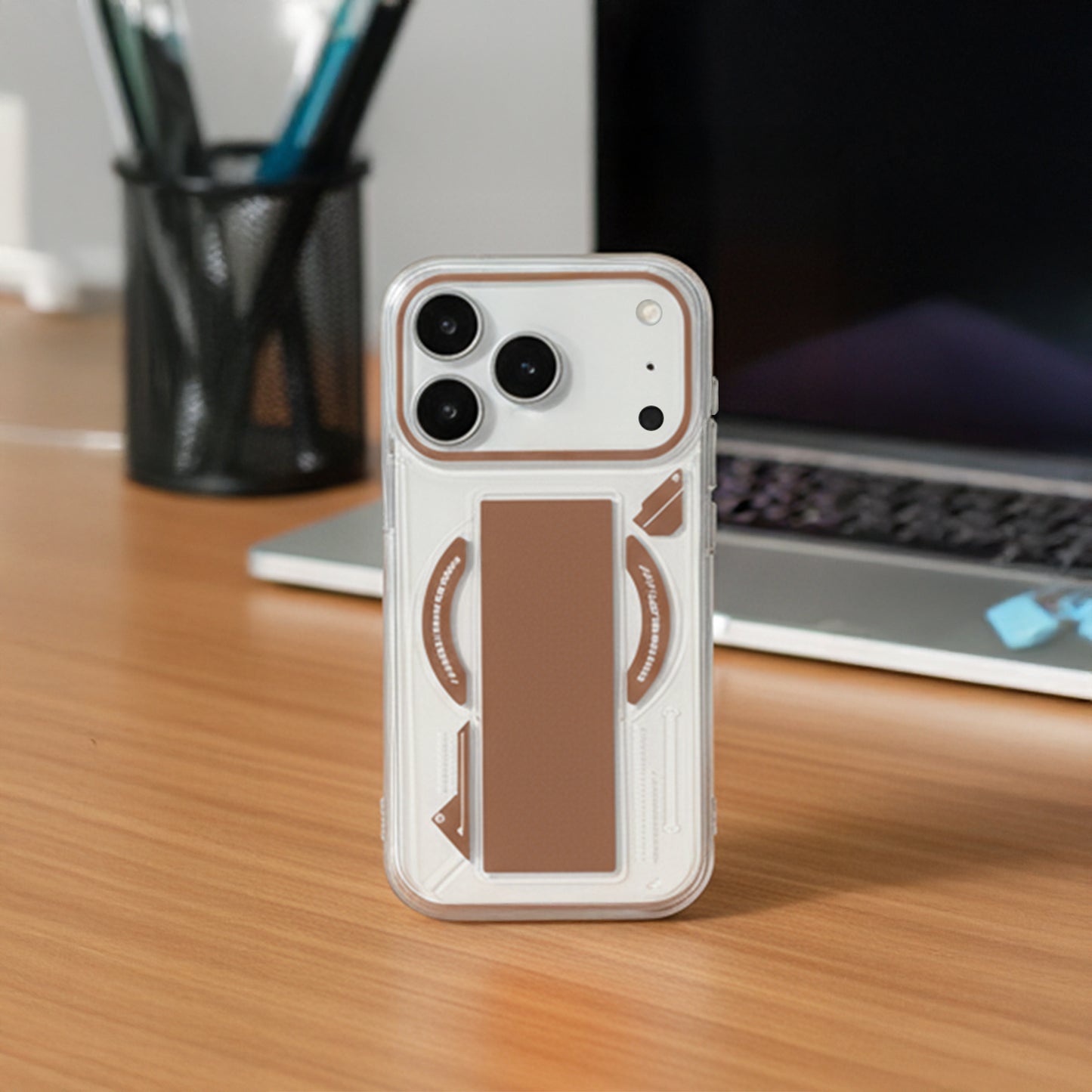iPhone 17 Pro & 17 Pro Max Exquisite Stripe Stand Magsafe Case