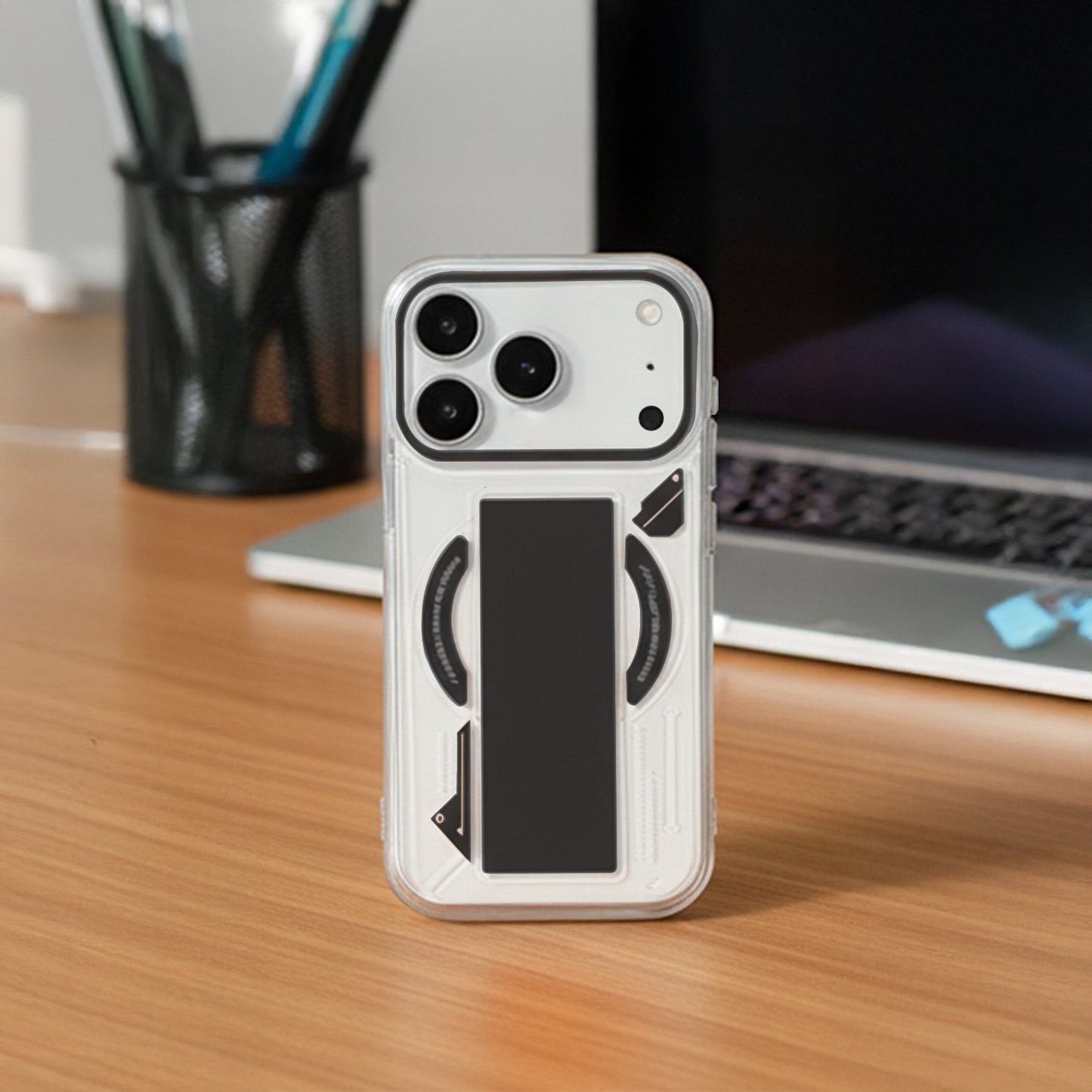 iPhone 17 Pro & 17 Pro Max Exquisite Stripe Stand Magsafe Case