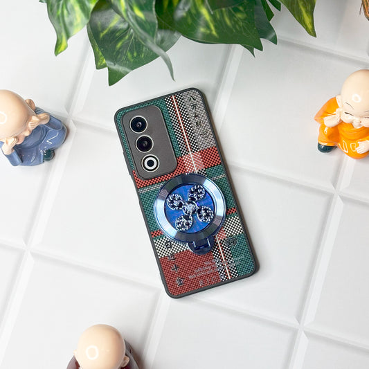 Oppo A3 Pro Green Grid Rich Manifestation Case