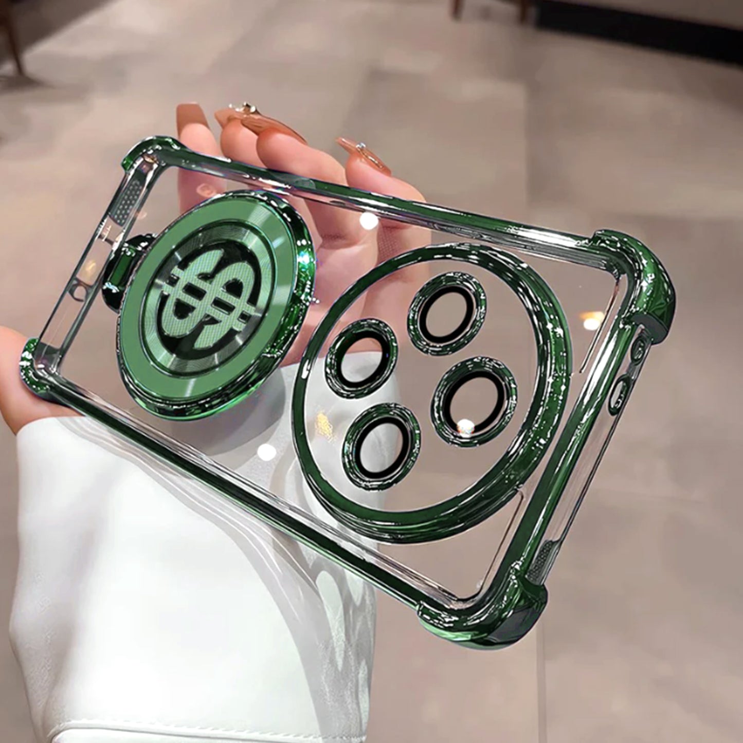 OPPO F27 PRO+ 5G Four Corner Airbags 100% Original Astro Money Magnet Rotating Dollar Case