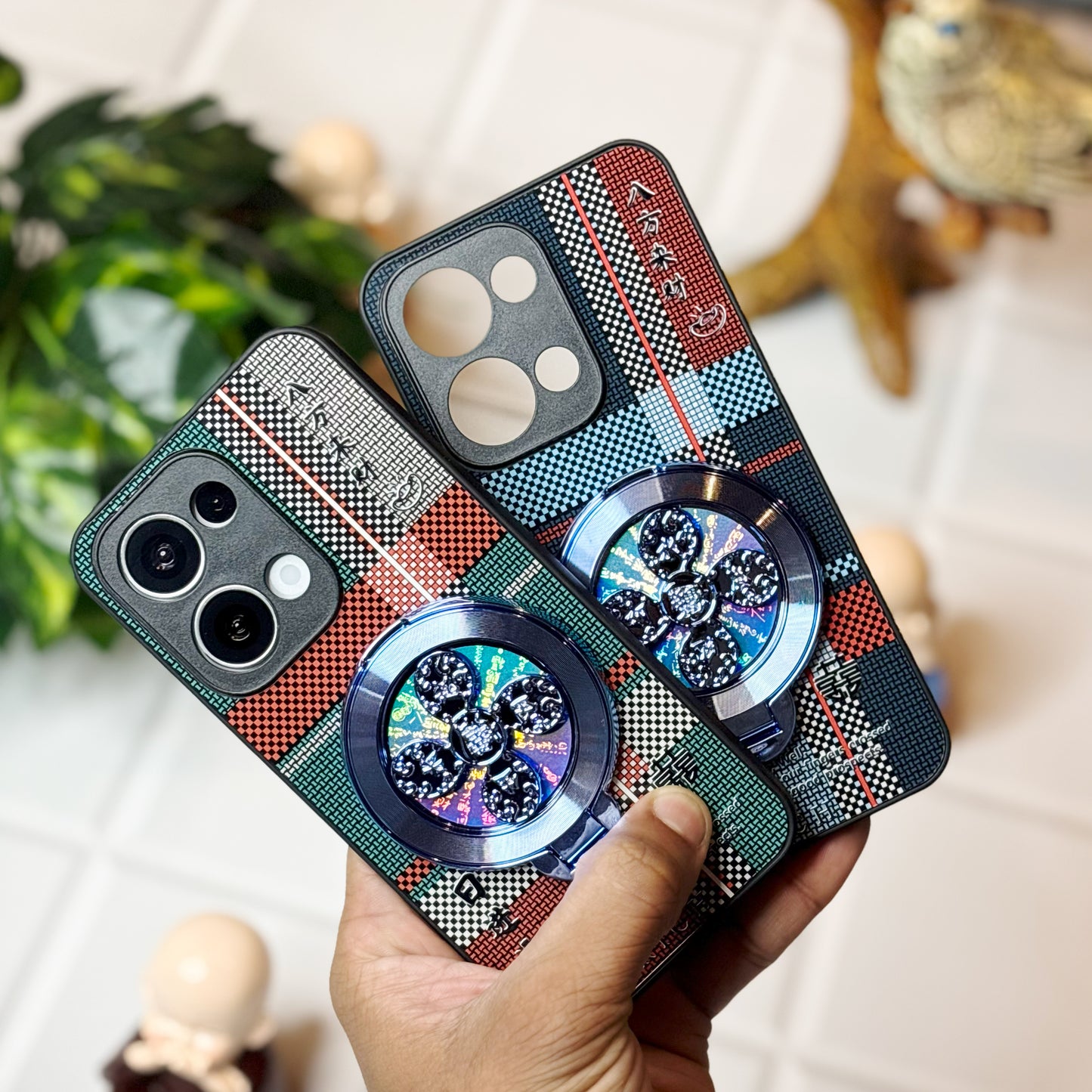 Oppo Reno 13 5G Rich Manifestation Wheel Grid Pattern Back Case
