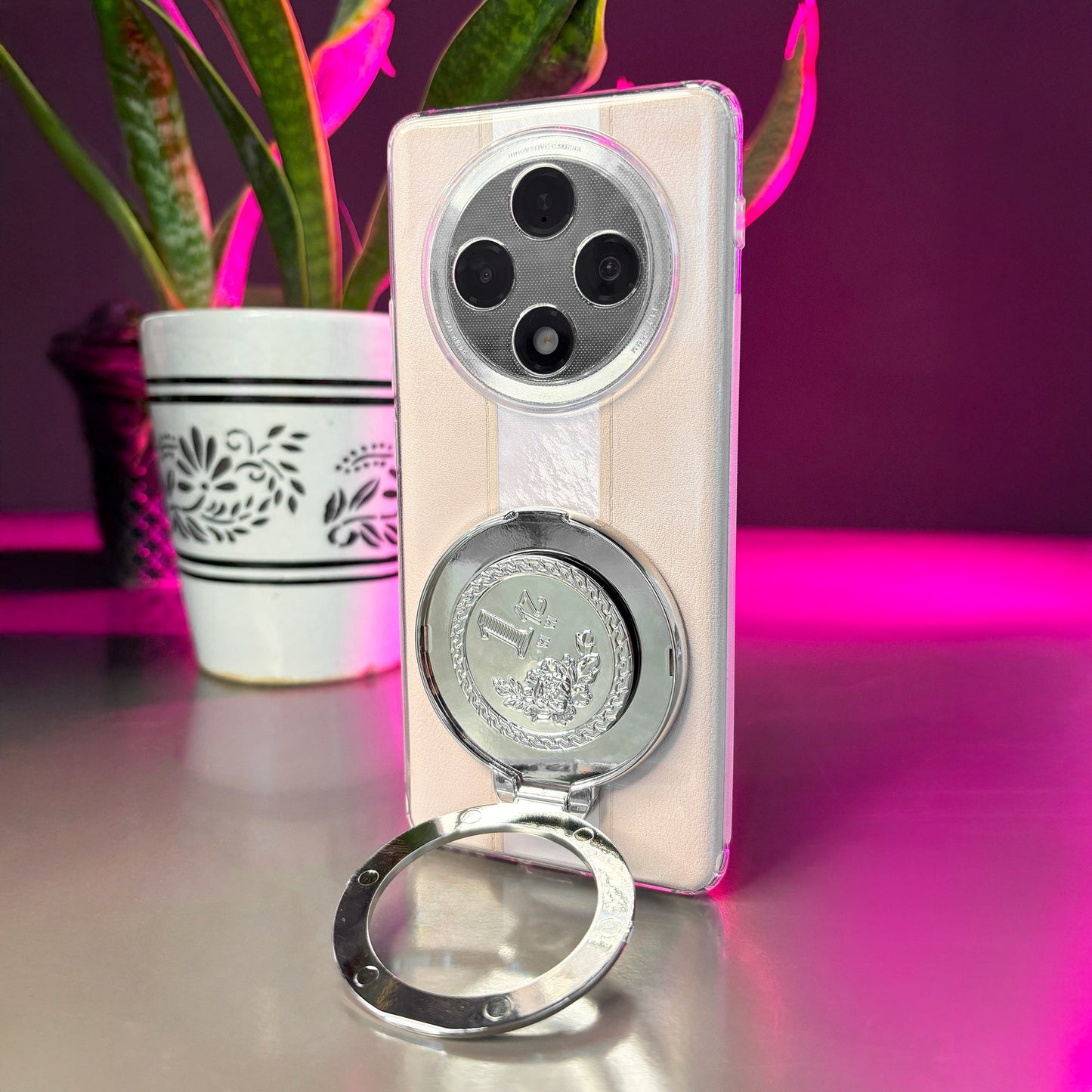 Oppo F27 Pro+ 5G Transparent 1 Billion Edition Rotating Cluster Phone Case
