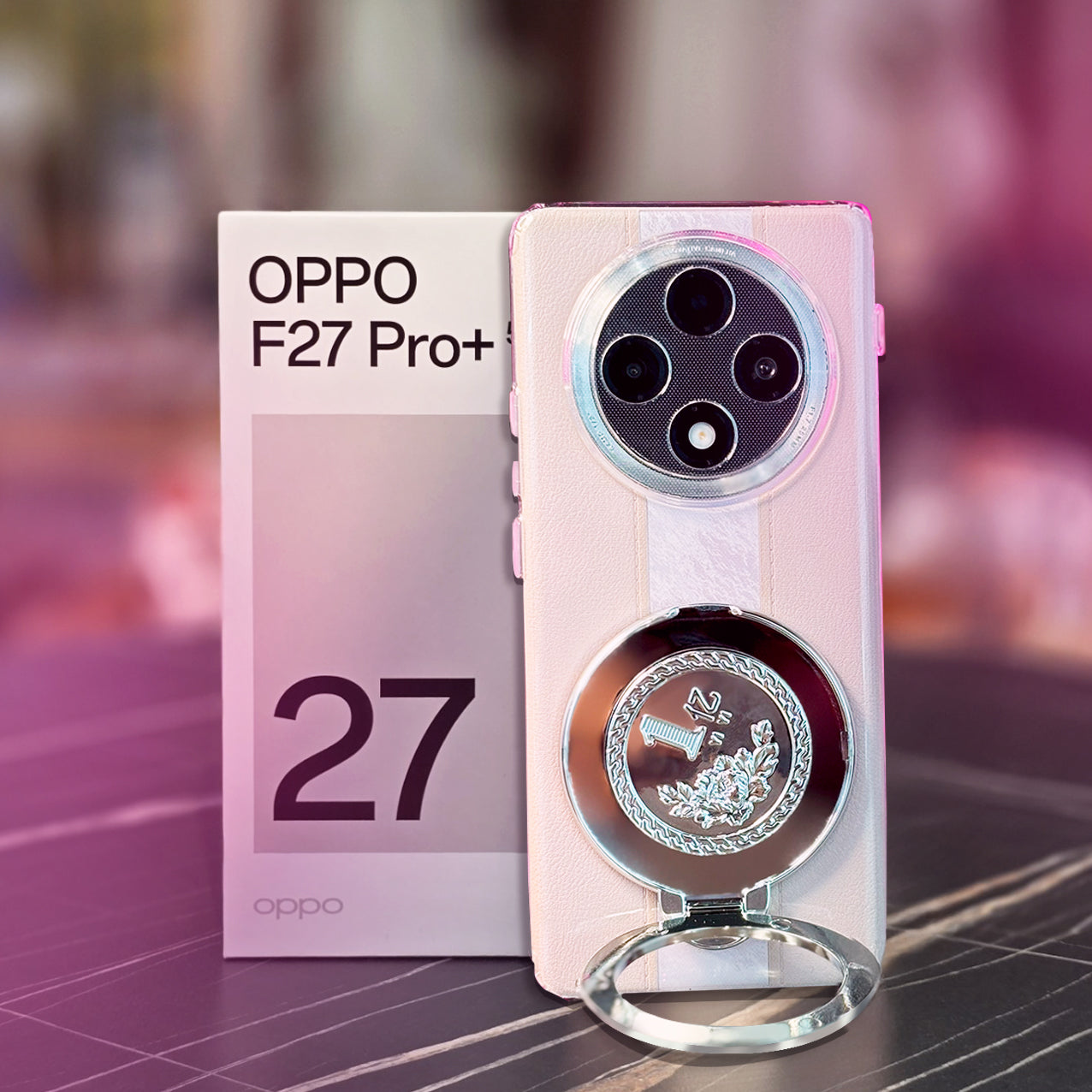Oppo F27 Pro+ 5G Transparent 1 Billion Edition Rotating Cluster Phone Case