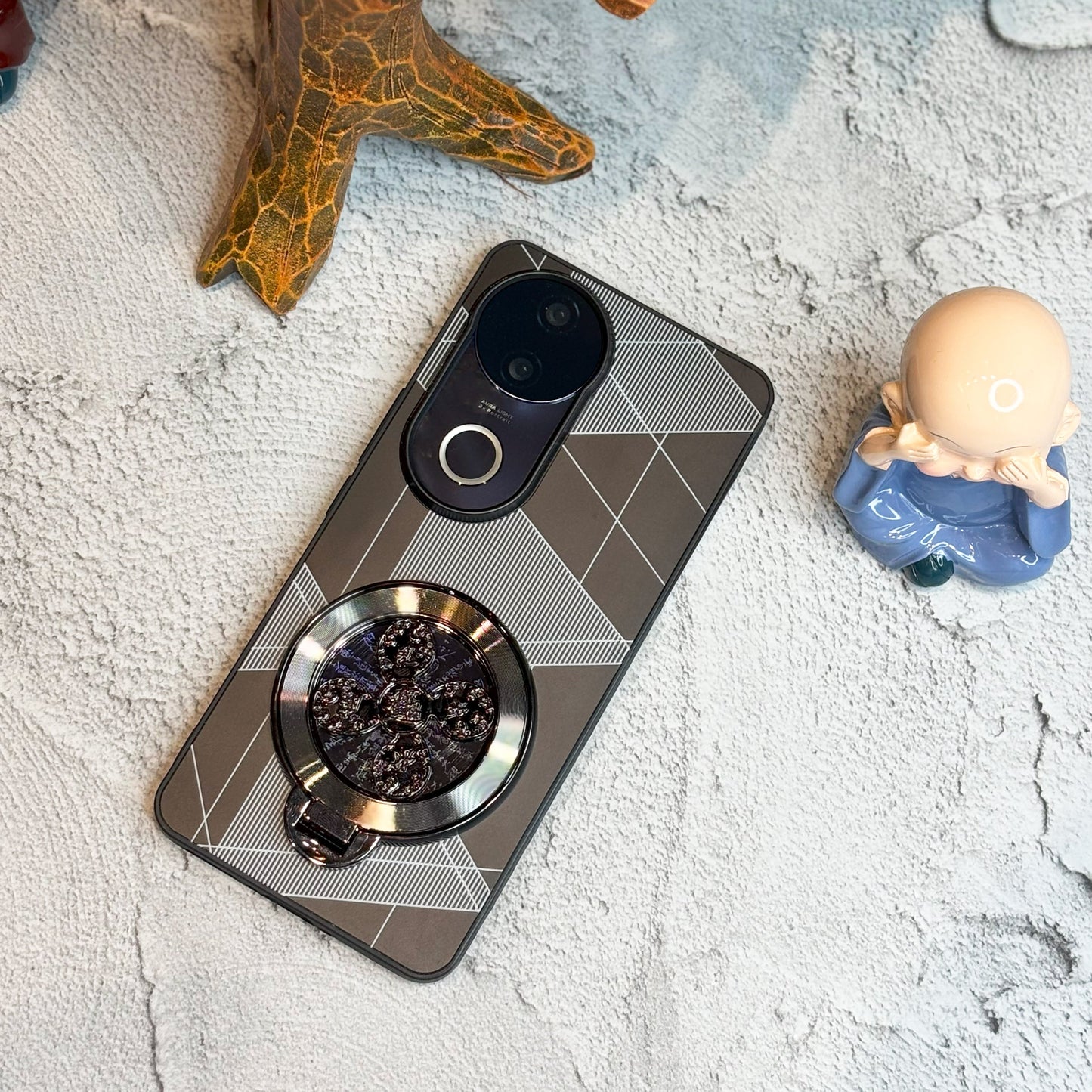 Vivo V50 5g Triangle Pattern Fidget Rotating Case