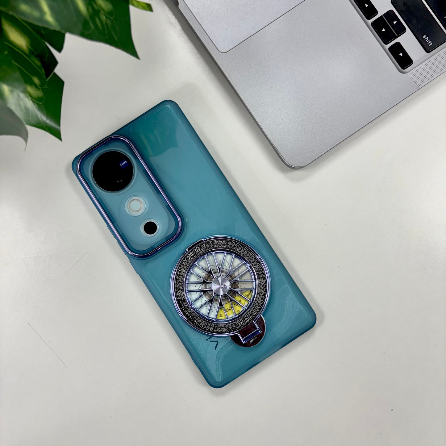 Vivo V40 Pro 5G Luxury Metal Camera Ring Protective Stress Buster Wheel 2.0 Back Cover