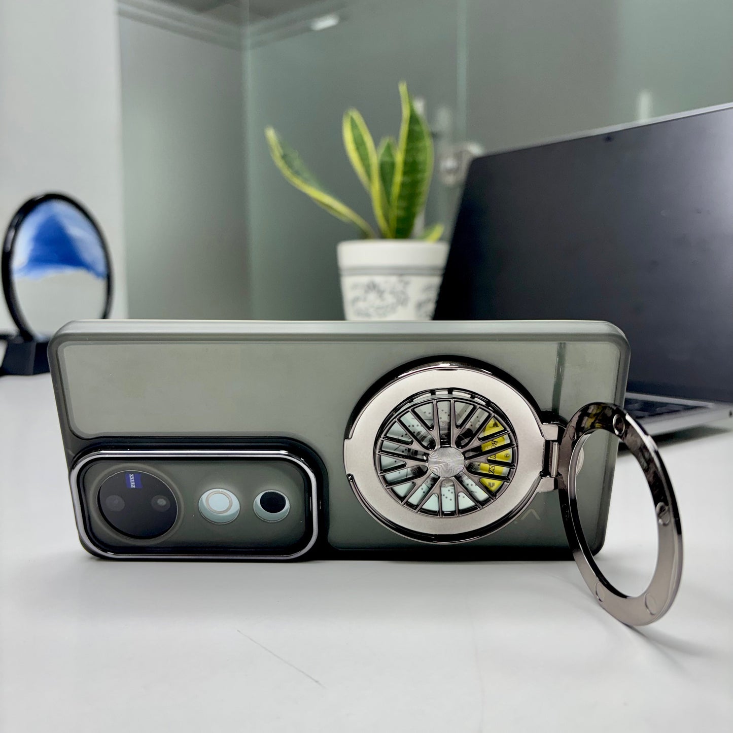 Vivo V40 Pro 5G Luxury Metal Camera Ring Protective Stress Buster Wheel 2.0 Back Cover