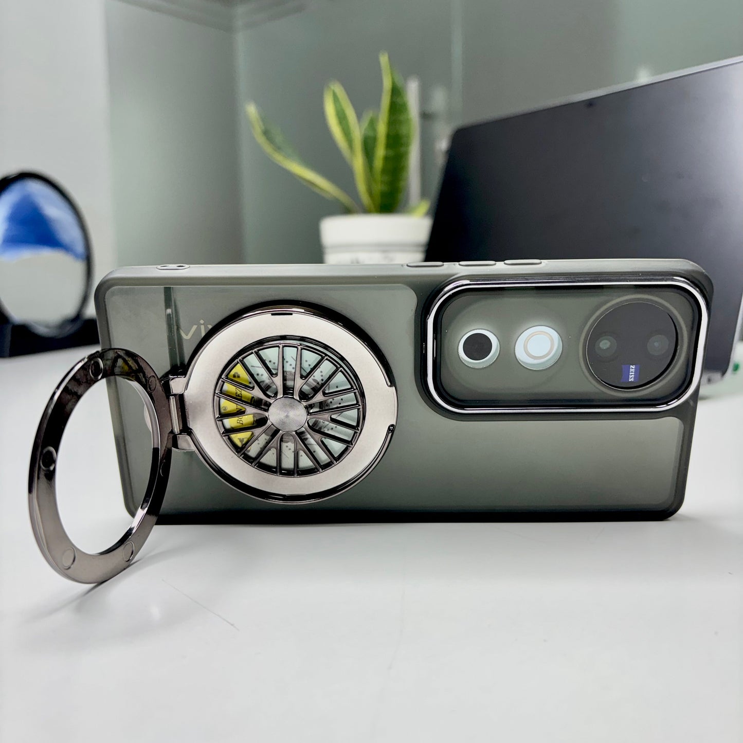 Vivo V40 Pro 5G Luxury Metal Camera Ring Protective Stress Buster Wheel 2.0 Back Cover