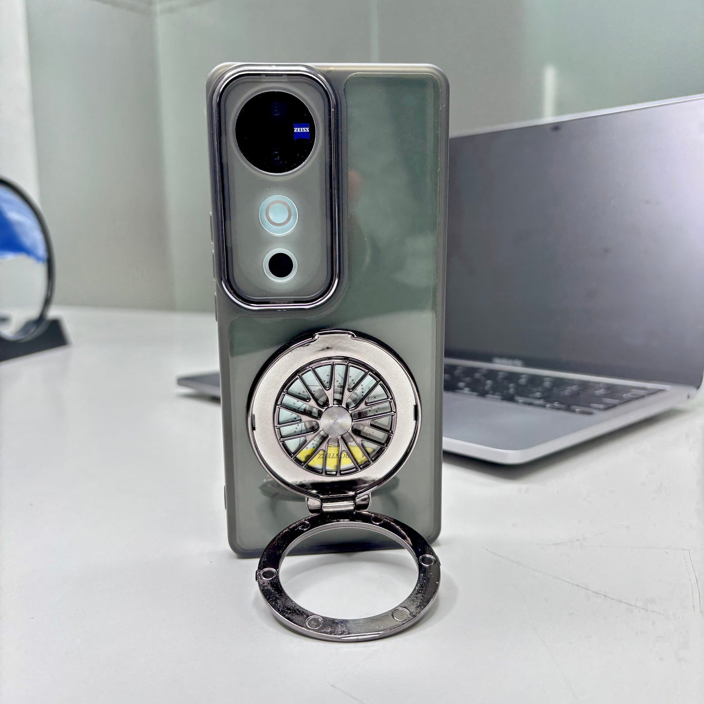 Vivo V40 Pro 5G Luxury Metal Camera Ring Protective Stress Buster Wheel 2.0 Back Cover