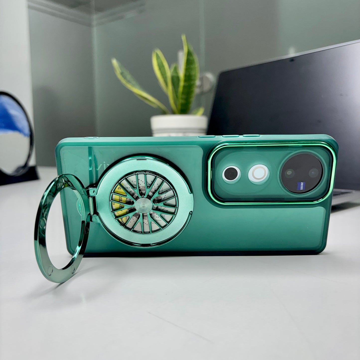 Vivo V40 Pro 5G Luxury Metal Camera Ring Protective Stress Buster Wheel 2.0 Back Cover