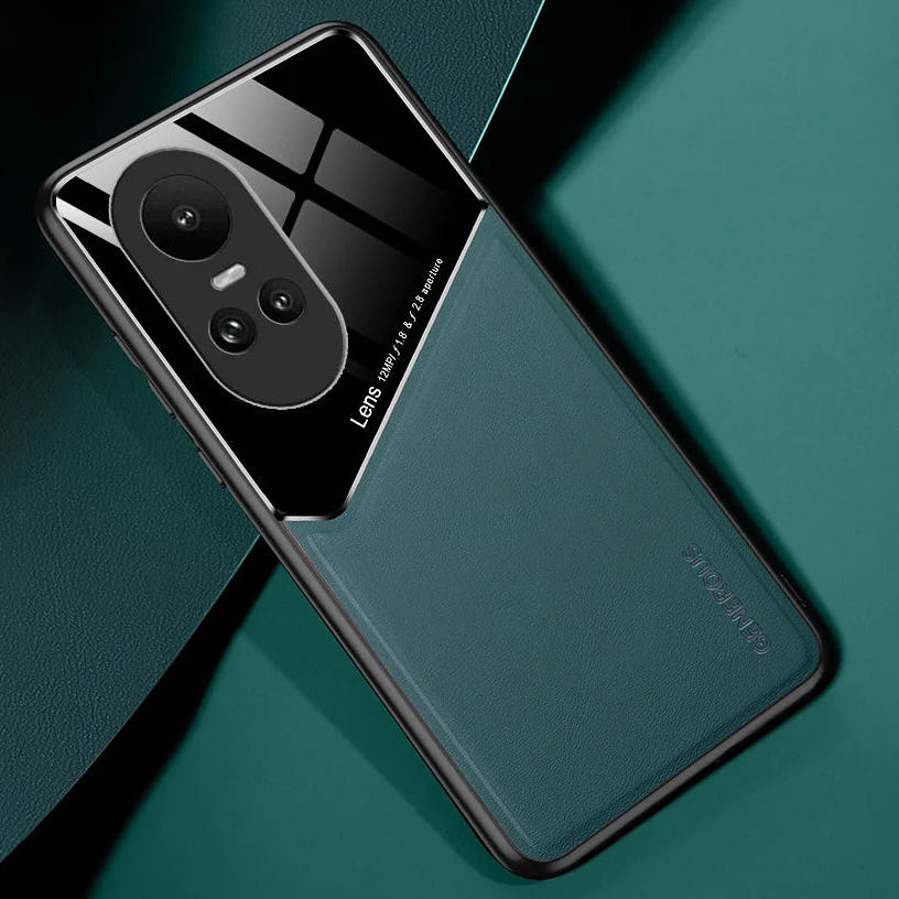 green Oppo Reno 10 5G leather cover