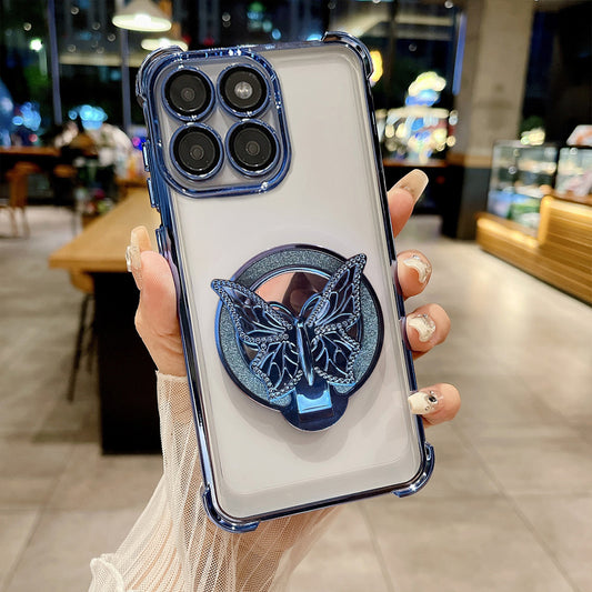 Motorola Edge 60 Pro 5G Phone case with butterfly design held by a hand in an indoor setting