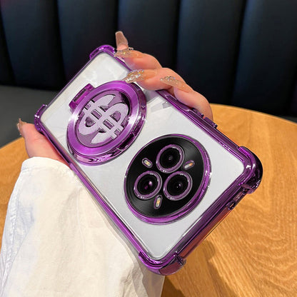 Realme 14 Pro+ 5G Four Corner Airbags 100% Original Astro Money Magnet Rotating Dollar Case