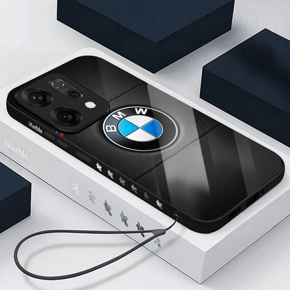 Oppo Reno14 5G Premium Acrylic Shockproof Glass Back Case (BMW LOGO)