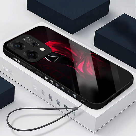Oppo Reno14 5G Premium Acrylic Shockproof Glass Back Case (Triangle Mask)
