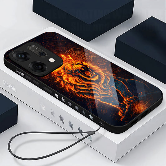 Oppo Reno14 5G Premium Acrylic Shockproof Glass Back Case (King of Cosmos)