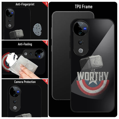 Vivo V40 Pro 5G Premium Acrylic Shockproof Glass Back Case (Worthy case)