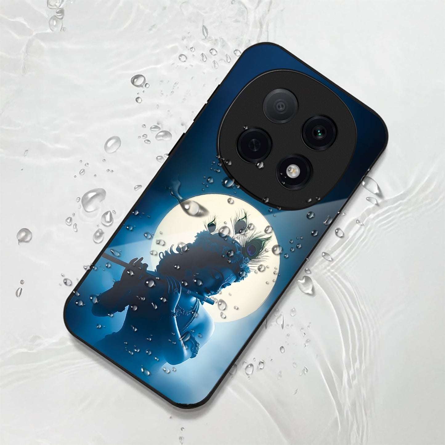 OPPO F29 Pro 5G Premium Acrylic Shockproof Glass Back Case (Midnight Krishna)