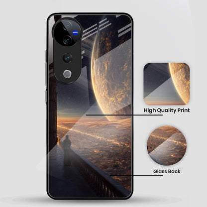 Vivo V40 Pro 5G Premium Acrylic Shockproof Glass Back Case (Aurion)