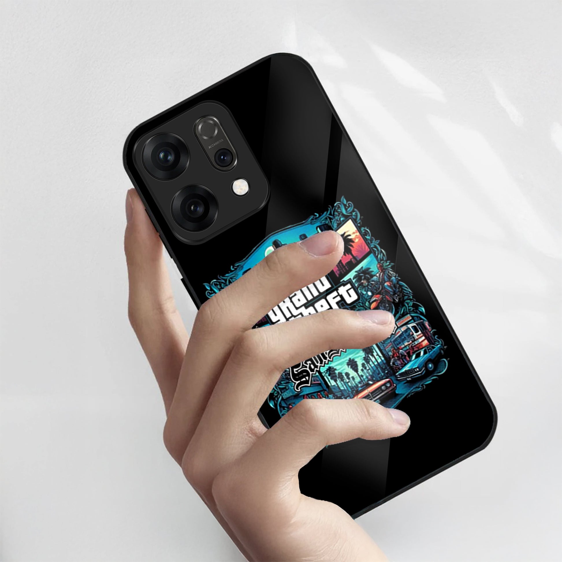 Oppo Reno 14 Printed Glass Back Case