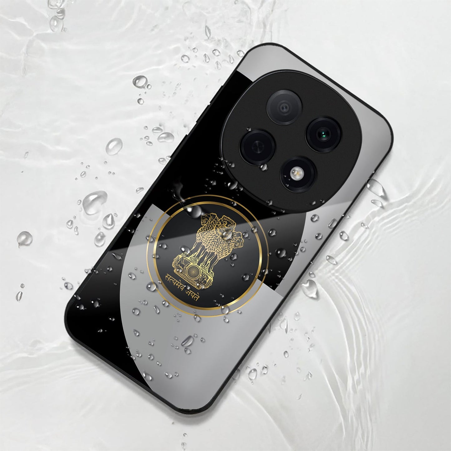 OPPO F29 Pro 5G Premium Acrylic Shockproof Glass Back Case (Ashoka Pillar)