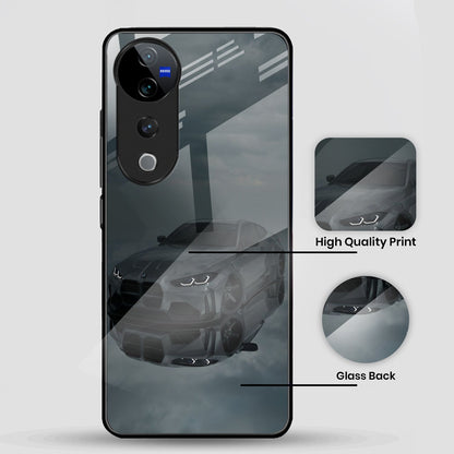 Vivo V40 Pro 5G Premium Acrylic Shockproof Glass Back Case ( Night Rider )