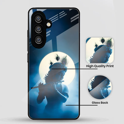 Samsung Galaxy A56 Premium Acrylic Shockproof Glass Back Case (Midnight Krishna)
