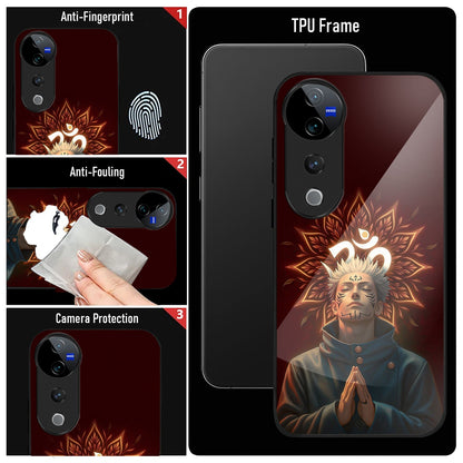 Vivo V40 Pro 5G Premium Acrylic Shockproof Glass Back Case (Divine)
