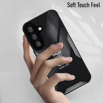 Samsung Galaxy A36 5G Premium Acrylic Shockproof Glass Back Case (Satyamev Leather)
