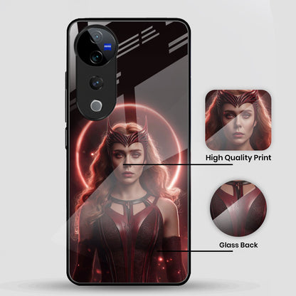 Vivo V40 Pro 5G Premium Acrylic Shockproof Glass Back Case (Dark Nexus)