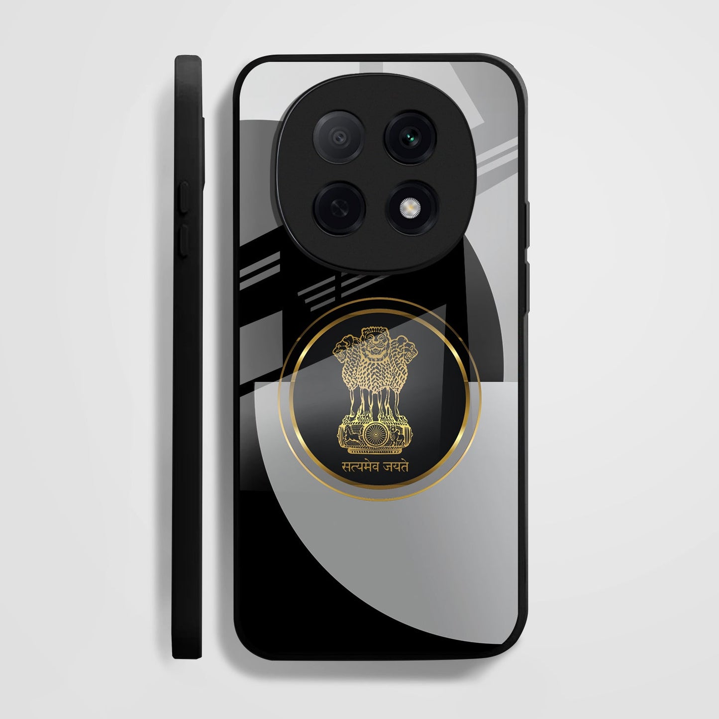 OPPO F29 Pro 5G Premium Acrylic Shockproof Glass Back Case (Ashoka Pillar)