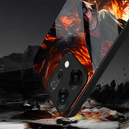 Oppo Reno 14 5G Premium Acrylic Shockproof Glass Back Case (Itachi Soul)