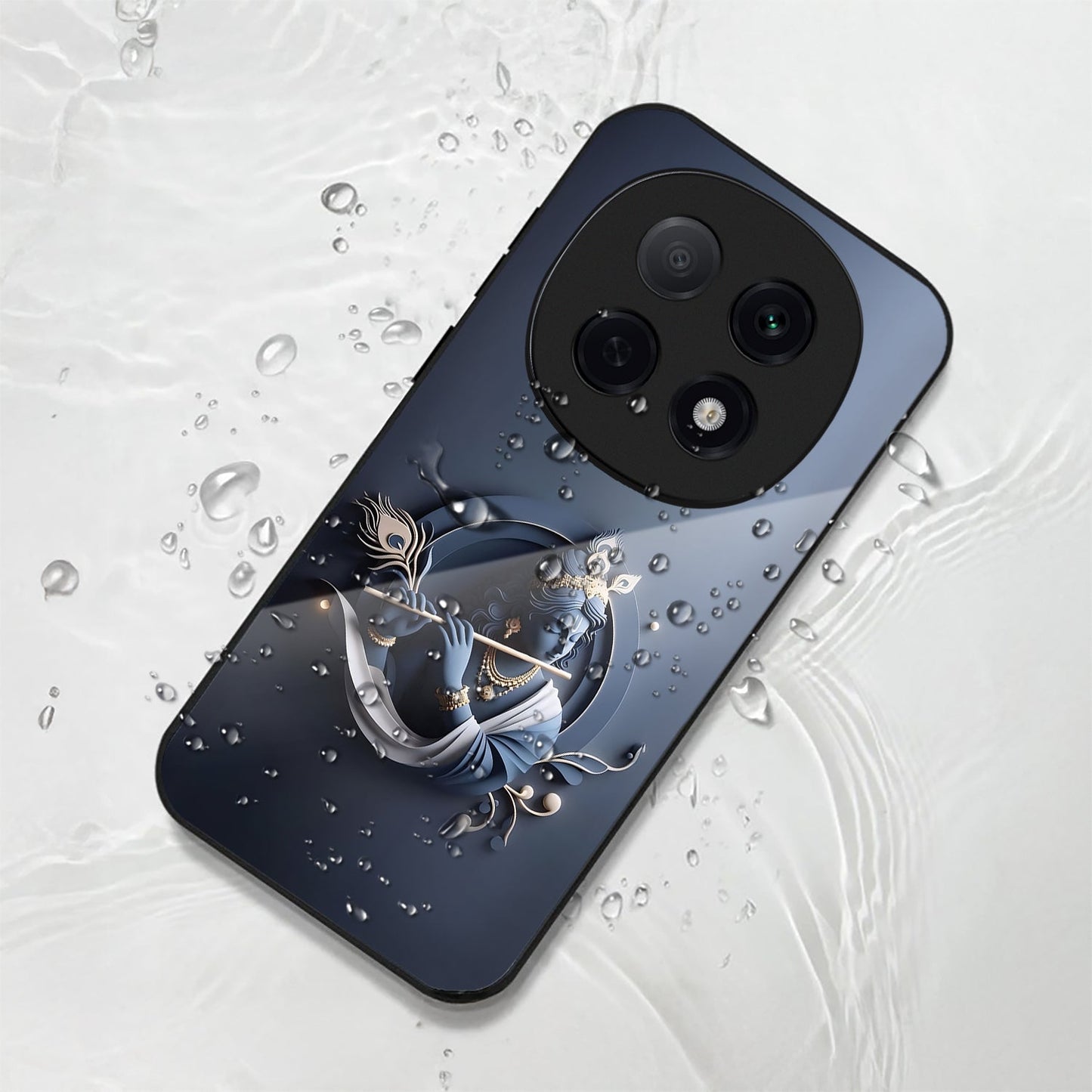 OPPO F29 Pro 5G Premium Acrylic Shockproof Glass Back Case (Load Krishna)