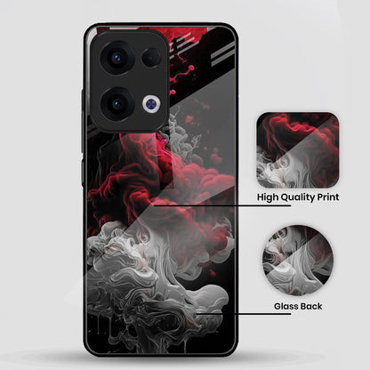Oppo Reno 13 5G Premium Acrylic Shockproof Glass Back Case (Flame)