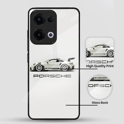 Oppo Reno 13 5G Premium Acrylic Shockproof Glass Back Case (Porsche)