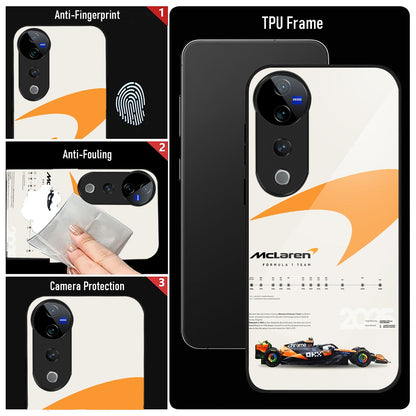 Vivo V40 Pro 5G Premium Acrylic Shockproof Glass Back Case (McLaren Case)