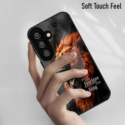 Samsung Galaxy A36 5G Premium Acrylic Shockproof Glass Back Case (Fearless King)
