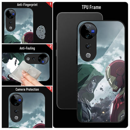 Vivo V40 Pro 5G Premium Acrylic Shockproof Glass Back Case (Battel Case)