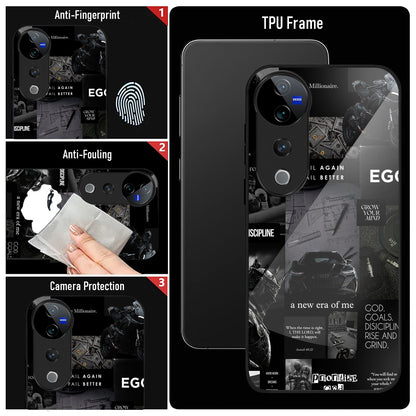 Vivo V40 Pro 5G Premium Acrylic Shockproof Glass Back Case (New Era)