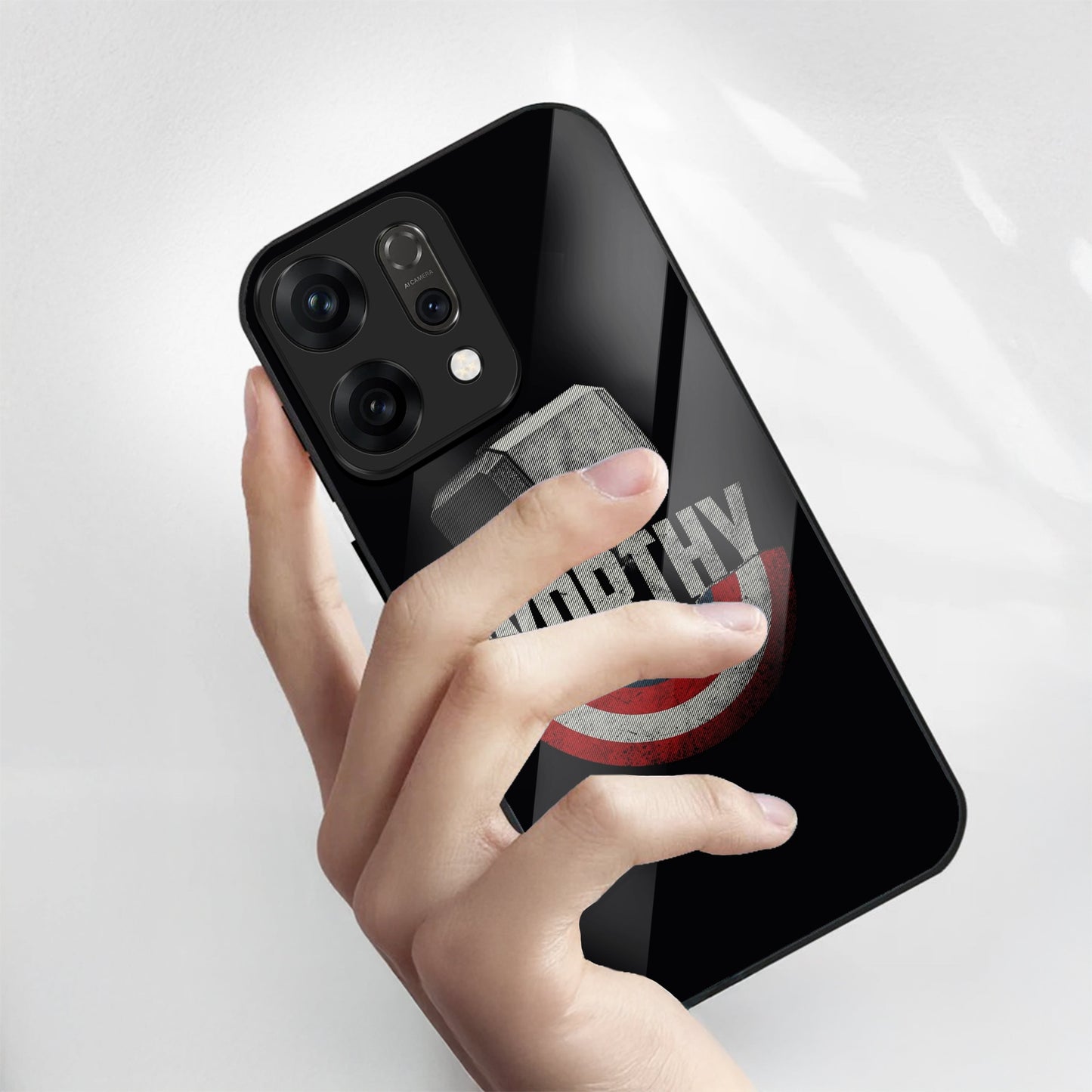 Oppo Reno 14 5G Premium Acrylic Shockproof Glass Back Case (Worthy Case)