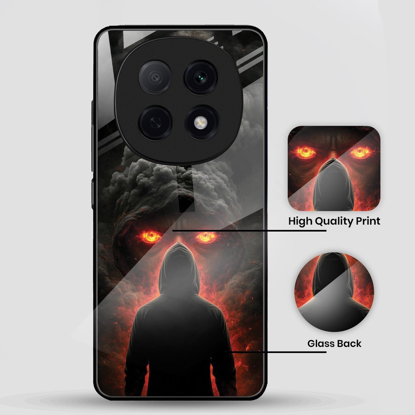 OPPO F29 Pro 5G Premium Acrylic Shockproof Glass Back Case (Nightmare)