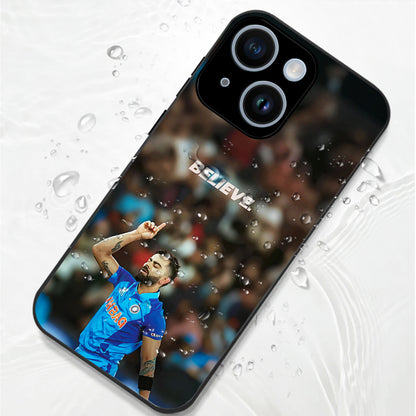 iPhone 14 Premium Acrylic Shockproof Glass Back Case (Virat Kohli)