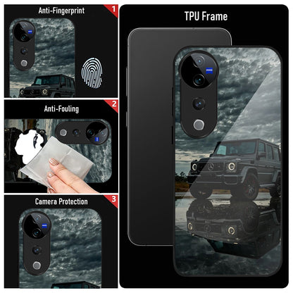 Vivo V40 Pro 5G Premium Acrylic Shockproof Glass Back Case (Benz-G-Class)